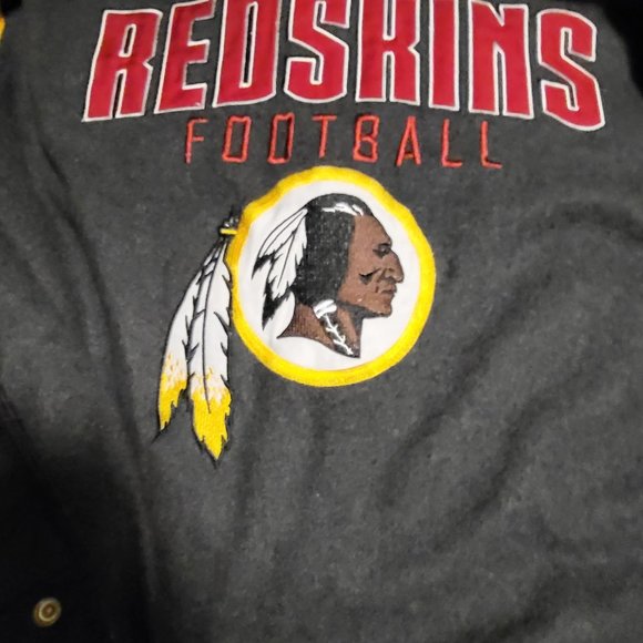 Washington Redskins Reversible Jacket Vintage Throwback Retro Helmet Embroidered - Picture 12 of 13